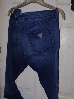 Guess  Dark Blue Denim Jeans with Triangle Logo